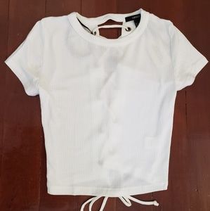 White crop top